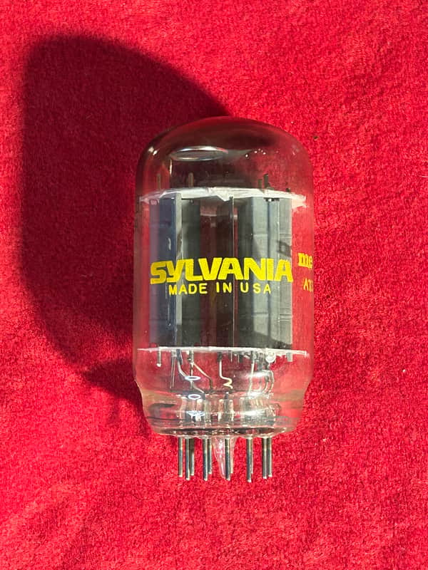 Sylvania Vintage Single 6LU8 Amplifier vacuum tube 1970s - Clear Glass image 1