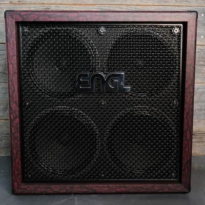 ENGL E412VGB Custom Shop Straight 4x12" Guitar Speaker Cabinet - Red Snakeskin image 1