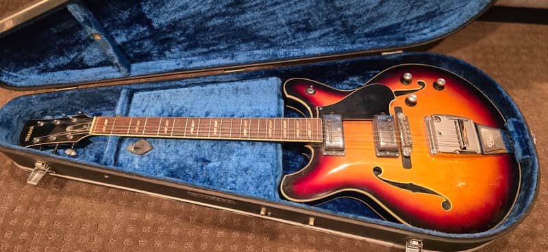 1973 Yamaha SA-50 Semi-Hollow MIJ Sunburst w/ Original Hardshell Case image 1
