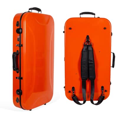 Crossrock 4/4 Violin Hard Case, 15-16.5 inches Viola Fiberglass Hardshell, Double Case image 1