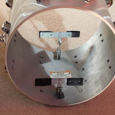 Gretsch 14X14 Floor tom 1964 white satin flame image 8