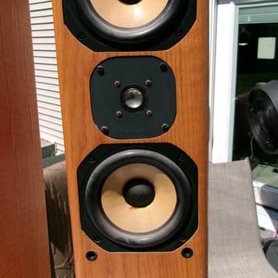 Pickup Mass - Vintage Focal Tower Speakers w Custom Solid Oak Cabintets France image 5