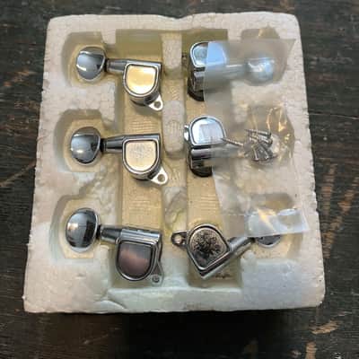 WD 6in line tuners mini button NOS 80's - chrm image 1