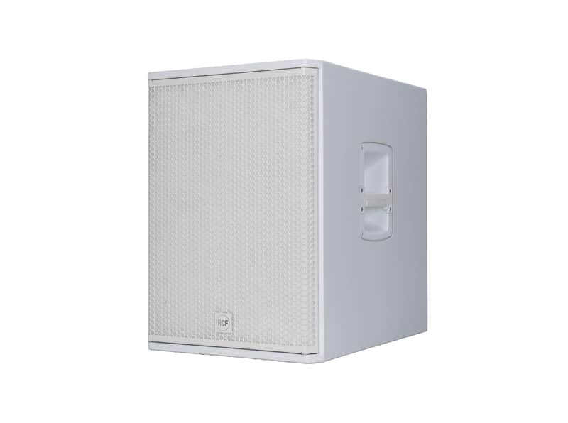 RCF SUB15-AX W, 2200 Watt Portable 15-Inch High-Power Active Subwoofer with Bluetooth and LiveRemote App - White