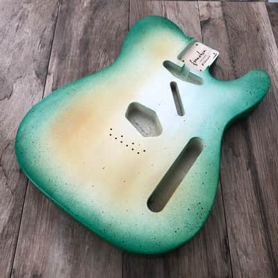 FRANCHIN Mars guitar body Apple Green Burst Sunburst 100% Nitro Lacquer VOS SS Poplar Telecaster-Tele-T-Style Made in Italy - Stock piece #23070626 Bild 3