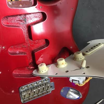 Vintage 1966 Fender Strat – Rare Candy Apple Red – All Original, Excellent+ image 24
