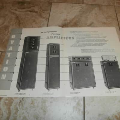 Vintage 1968 Ovation Third Generation Amplifier Catalog and Price List! Rare, Original Case Candy! image 2