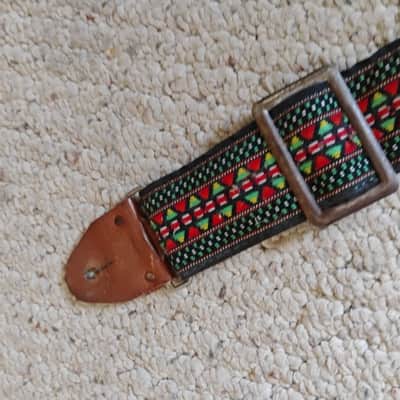 1960s Vintage Ace Style Guitar Strap Woven, Metal buckle, rivets. Collectible Hendrix 1960s image 2