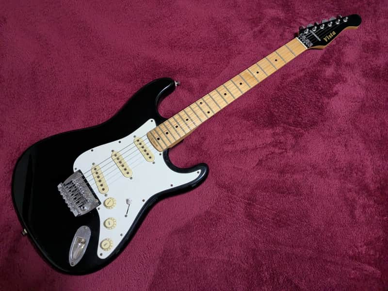 Vista(Samick) Strat copy 1988 - Black - Made in Korea image 1