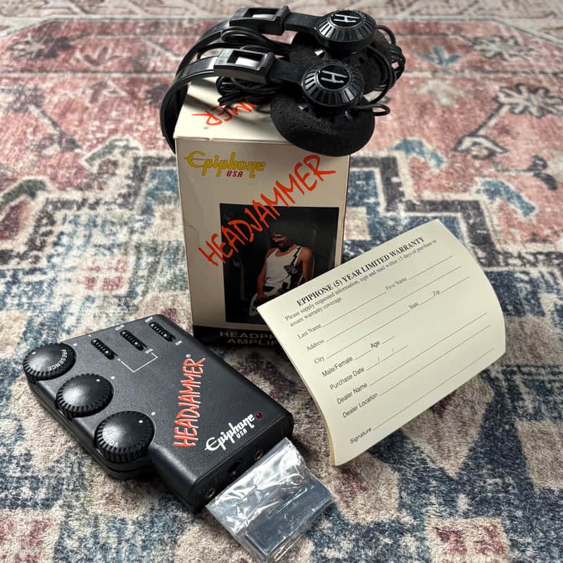 1990s Epiphone Headjammer Vintage Guitar Headphone Amplifier W/ Original Box Paperwork & Headphones! image 1