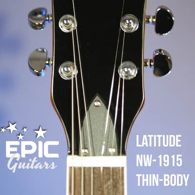 Latitude NW-1915 Les Paul Style Thinbody Guitar 2022 Tobacco Burst image 5