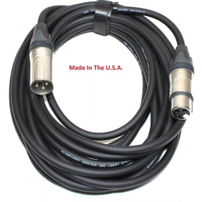 LASE 20 Ft DMX Lighting Cable W/ NEUTRIK NC3MXX 3-Pin XLR Male to NC3FXXX Female image 2