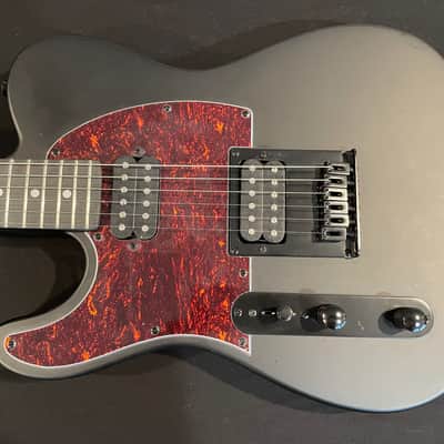 Harley Benton TE-20HH LH SBK Matte Black Tele - Dual Humbuckers - LEFTY - image 1