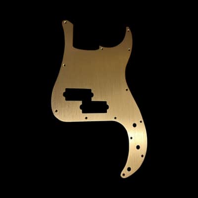 New Dark Gold Anodized Brushed Aluminum P Bass Pickguard Precision Bass Fender image 1