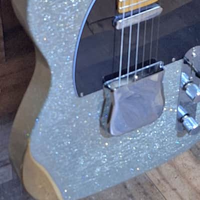 Fender Brad Paisley Road Worn Partscaster Telecaster 2017 - 2019 - Silver Sparkle image 4