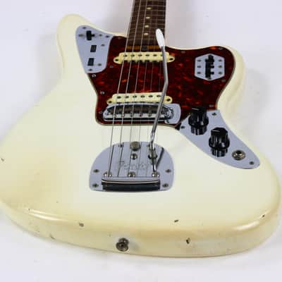 1962 Fender Jaguar Factory Custom Color OLYMPIC WHITE Pre-CBS w Original Brown Case & Strap image 16