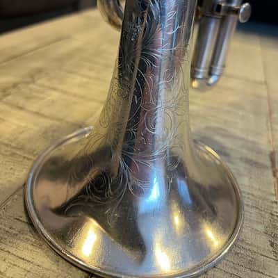 1904 Conn Conqueror Cornet – Silver Plate – Engraved “Exchanged for a Buescher” – King Case image 12