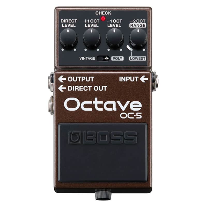 BOSS OC-5 Polyphonic Guitar and Bass Effect Octave Pedal with Range Knob, Mode Switch, and Direct Out Jack image 1
