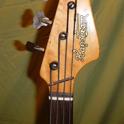 Vintage Hagstrom F400 (HIIB) bass,1967. Awesome  thin broomstick neck, all original. great bass. image 3