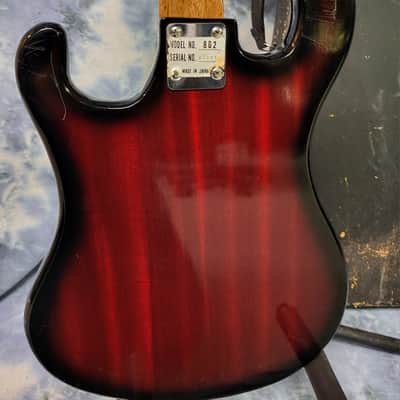 Vintage RARE 1965 Daimaru By KAWAI Model 802 Japan Redburst Pro Setup New Strings Original Hard Shell Case image 12