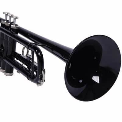 School Student Black Bb Beginner Trumpet + Case + Gloves Mouthpiece With Case image 4