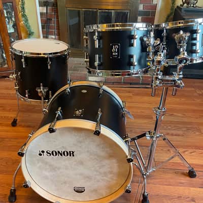 Sonor SQ1 Drum Set - GT Black - 20,10,12,14 used excellent birch made in Germany image 2