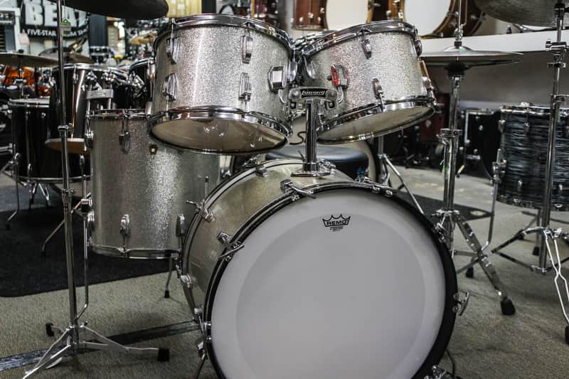 Ludwig 3 Ply 60s Silver Sparkle Drum Set image 1