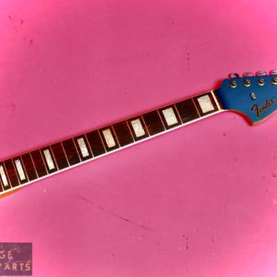 Vintage 1968 Fender Jaguar Neck - Original Lake Placid Blue Finish - Bound with Blocks!  100% image 1