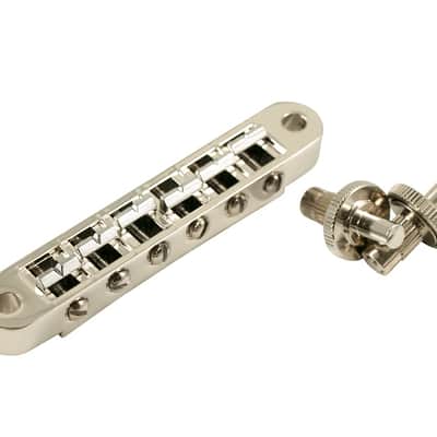 Kluson USA Made Nashville Tune-o-Matic Bridge Zinc Nickel KNTOM-N
