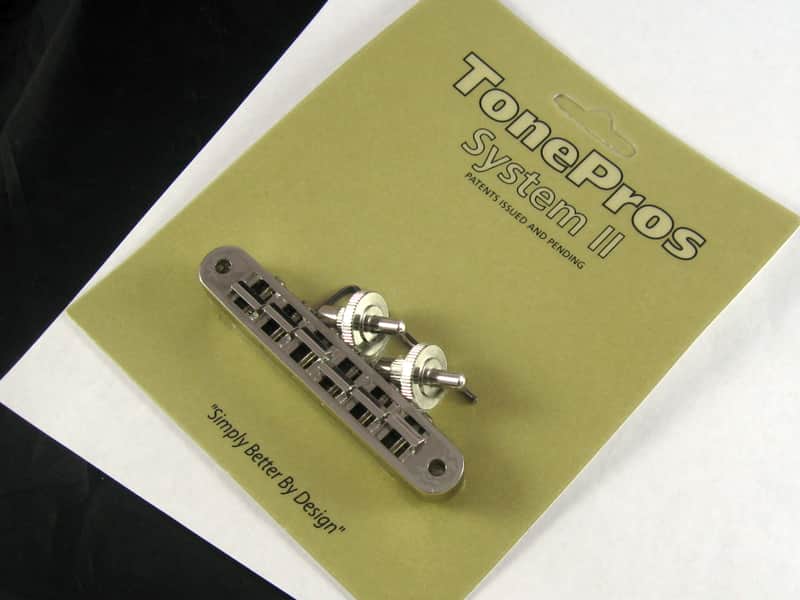TonePros TP6-N Standard Metric Locking Tune-O-Matic Bridge with Small Posts image 1