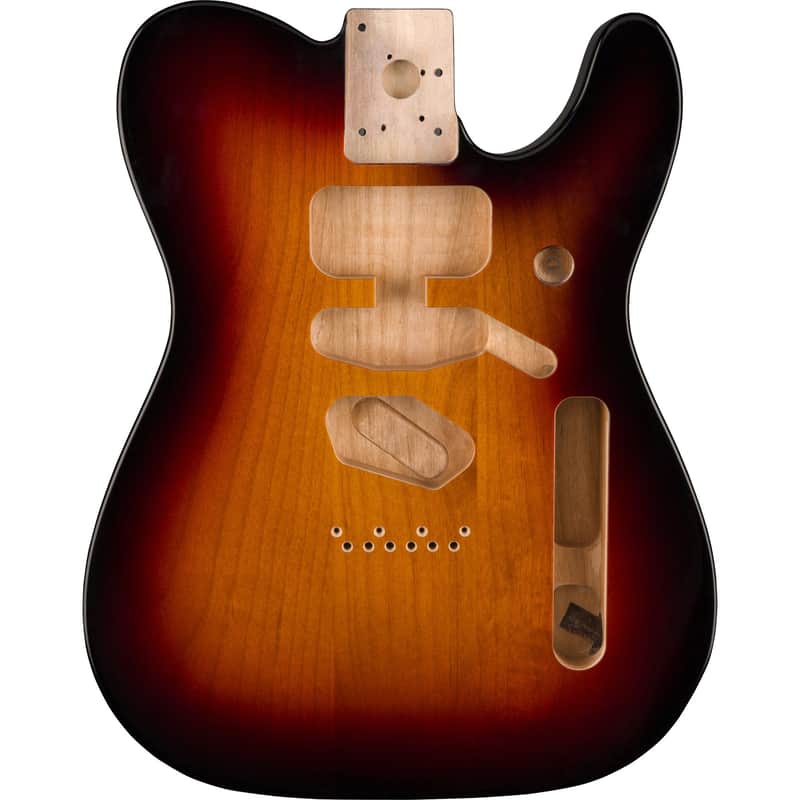 Fender Deluxe Series Telecaster SSH Alder Body Modern Bridge Mount, 3-Color Sunburst image 1