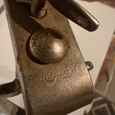 PAIR (2x) WFL Ludwig Vintage Hoop Clamp On Bass Drum Mufflers 1940s image 4