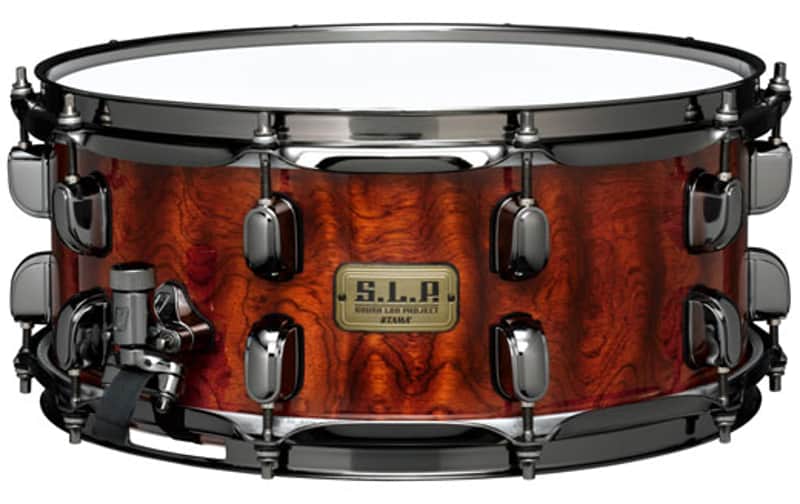 Tama LGB1465 SLP G Bubinga Snare Drum Quilted Bubinga Black Nickel image 1