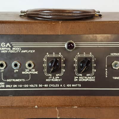 Vega “Triumphal Model” High Fidelity Amplifier, 1946, 6L6 Tube Combo, Birdseye Maple Cabinet image 9
