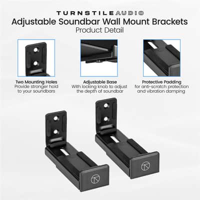 Bose TV Speaker Soundbar with Bluetooth and HDMI-ARC, Universal Adjustable Soundbar Wall Mount Brackets Bundle for Wall Mounted TVs, Dialogue Enhancement, TV Audio Speaker System image 7