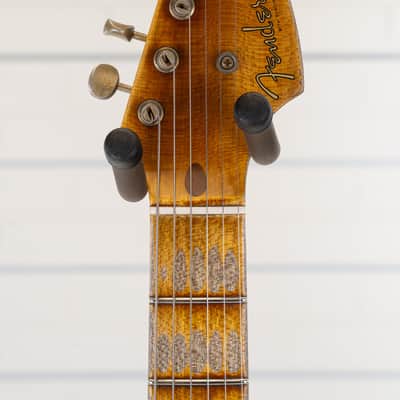Fender Custom Shop Limited Edition '54 Super Heavy Relic Stratocaster Electric Guitar, Maple Fingerboard, Wide Fade 2-Color Sunburst image 14