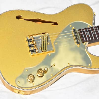 Custom Pre-order! Thinline Telecaster HH 2024 Gold Lightweight DiMarzio Tone Zone Kluson Icon image 12