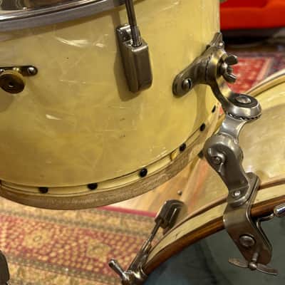 Leedy 1948 Broadway New Yorker w/Snare White Pearl image 9