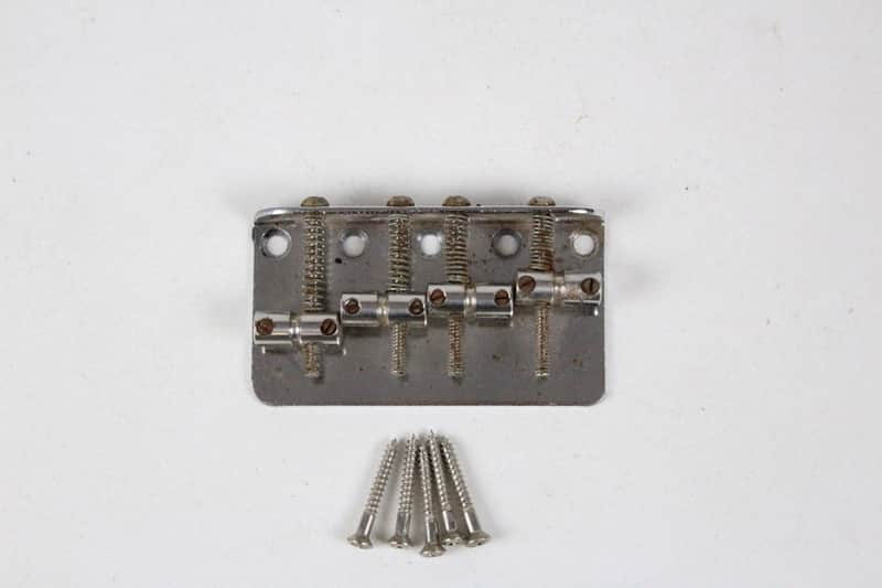 1971 Vintage Fender Jazz Bass Chrome BRIDGE w/Original Screws 1970's Precision Telecaster 1970's 1971 1972 1973 1969 Guitar image 1