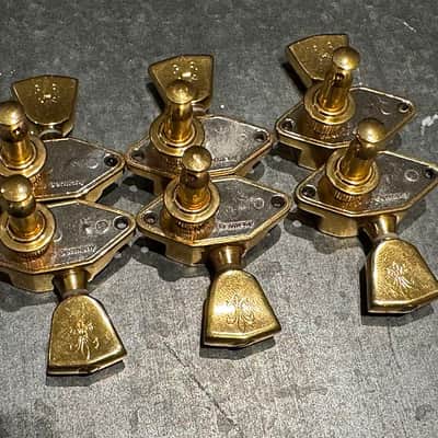 Schaller Bullseye Seal Fast Tuners Gibson Super 400/L5 80’s  - Gold image 8