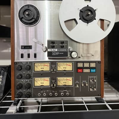 TEAC A-3340S 1/4" 4-Track Reel to Reel Tape Recorder 1970s - Silver image 1