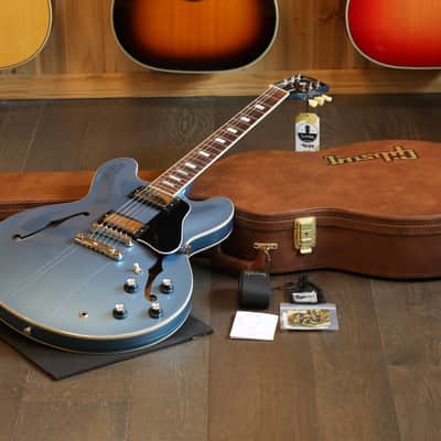 Unplayed! 2024 Gibson ES-335 Block Semi-Hollow Electric Guitar Pelham Blue image 1