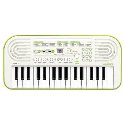 CASIO SA-50 Mini Keyboard weiss/limetten-grün