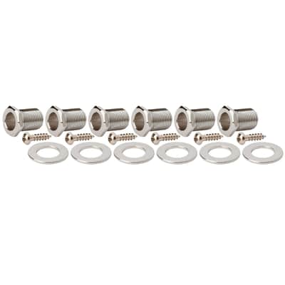 NEW Hipshot LOCKING Tuners 6 in line STAGGERED w/ KNURLED Buttons - NICKEL image 3