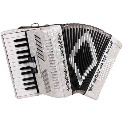 SofiaMari SM-2648, 26 Piano 48 Bass Accordion Regular White Pearl image 1