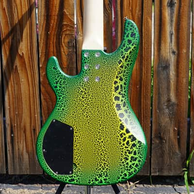 G&L USA Custom Shop Kiloton-5 Black Crinkle Over Yellow Greenburst 5-String Electric Bass Guitar w/ Deluxe Black Tolex Case (2025) image 10