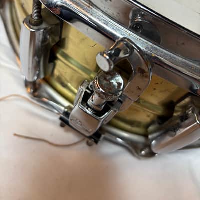 Remo Pearl Custom Alloy SensiTone SNARE Drum Coated Ambassador - Brass Shell - Used image 14