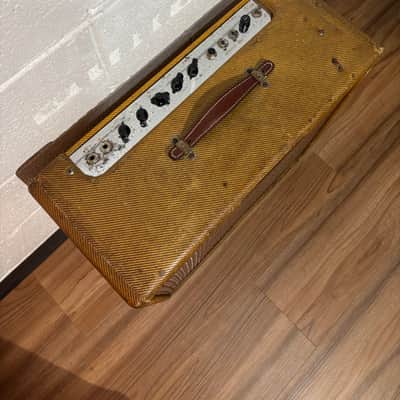 Fender Bassman 5E6-A Narrow Panel 40-Watt 4x10" Guitar Combo 1956 - Tweed - All Original! image 5