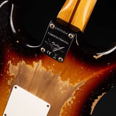 2024 - Fender Custom Shop Limited Edition Red Hot Stratocaster Super Heavy Relic - Faded Aged Chocolate 3-Tone Sunburst image 10