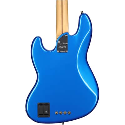 Fender American Ultra II Jazz Electric Bass, with Ebony Fingerboard (with Case), Noble Blue image 8